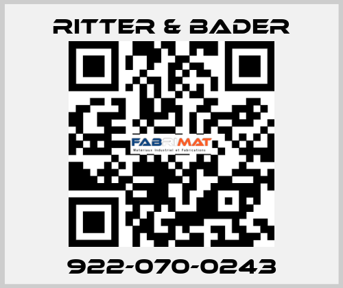 922-070-0243 Ritter & Bader