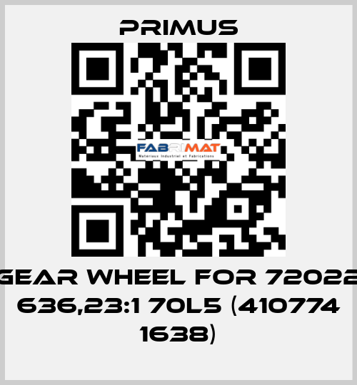 gear wheel for 72022 636,23:1 70L5 (410774 1638) Primus