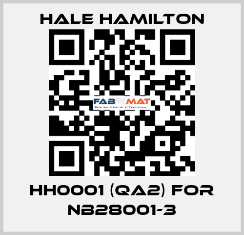 HH0001 (QA2) for NB28001-3 HALE HAMILTON