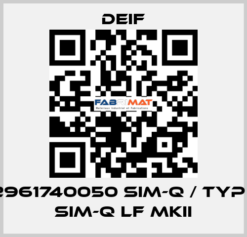 2961740050 SIM-Q / Typ : SIM-Q LF MKII Deif
