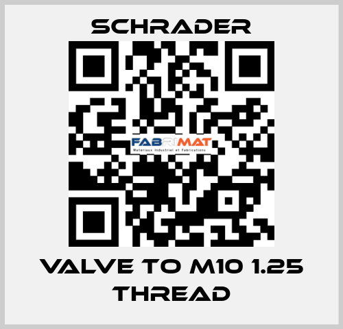 Valve to M10 1.25 Thread Schrader