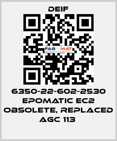 6350-22-602-2530 EPOMATIC EC2 OBSOLETE, REPLACED AGC 113  Deif