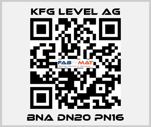 BNA DN20 PN16 KFG Level AG