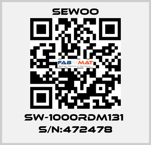 SW-1000RDm131  S/N:472478 Sewoo