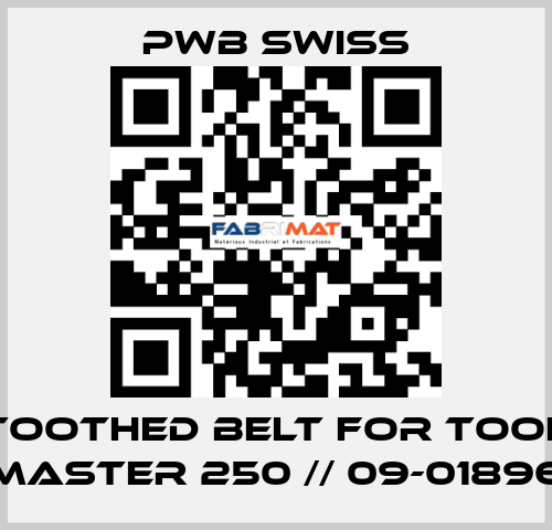 toothed belt for Tool Master 250 // 09-01896 PWB Swiss
