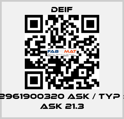 2961900320 ASK / Typ : ASK 21.3 Deif