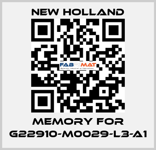 memory for G22910-M0029-L3-A1 New Holland
