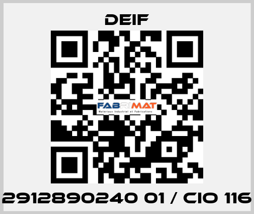 2912890240 01 / CIO 116 Deif