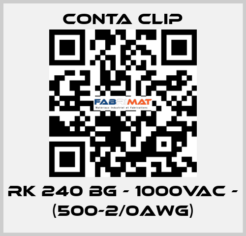 RK 240 BG - 1000VAC - (500-2/0AWG) Conta Clip