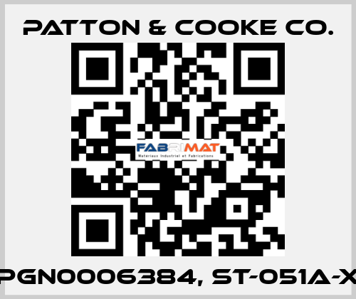 PGN0006384, ST-051A-X Patton & Cooke Co.