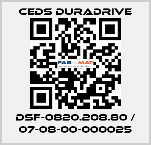 DSF-0820.208.80 / 07-08-00-000025 Ceds Duradrive