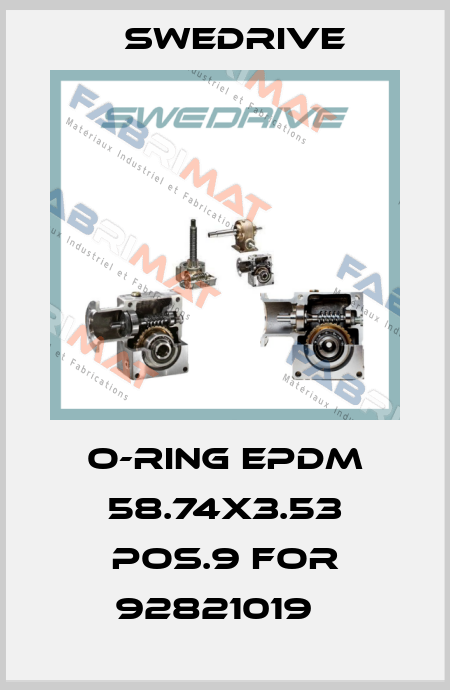 O-ring EPDM 58.74x3.53 pos.9 for 92821019   Swedrive
