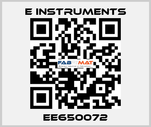 EE650072 E Instruments