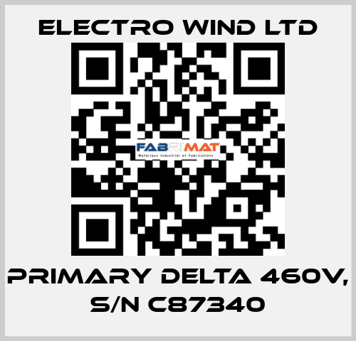 Primary Delta 460V, s/n C87340 Electro Wind Ltd