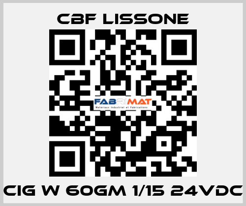 CIGW60GM0015-48201R CBF LISSONE