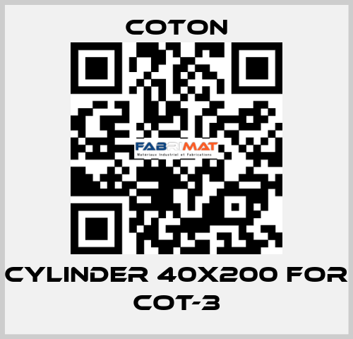 Cylinder 40x200 for COT-3 COTON