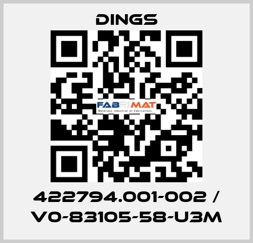 422794.001-002 / V0-83105-58-U3M DINGS