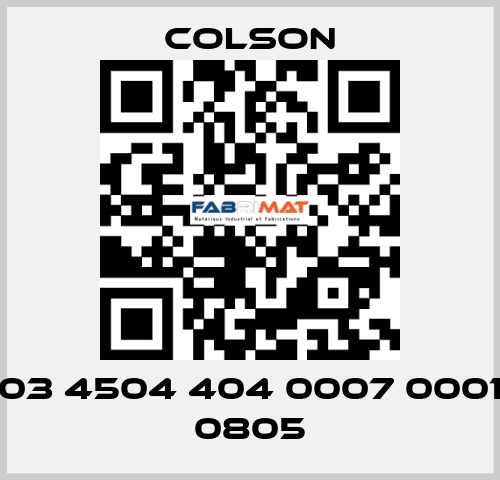 03 4504 404 0007 0001 0805 Colson