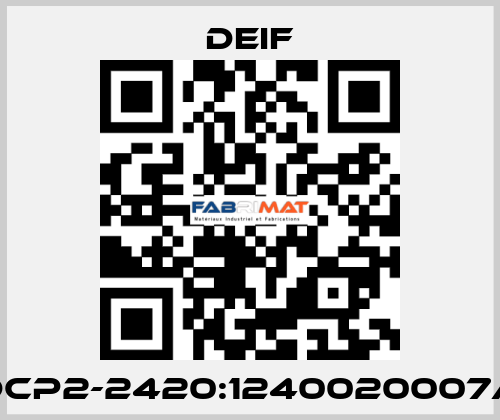 DCP2-2420:1240020007A Deif