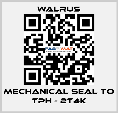 mechanical seal to TPH - 2T4K Walrus