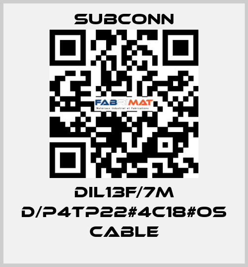 DIL13F/7m D/P4TP22#4C18#OS cable SubConn