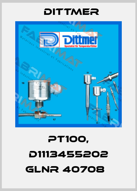 PT100, D1113455202 GLNR 40708   Dittmer