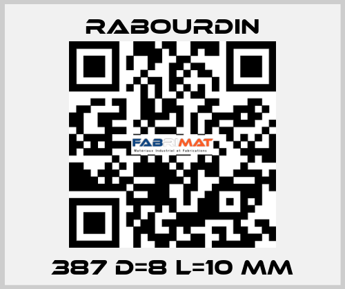 387 D=8 L=10 mm Rabourdin