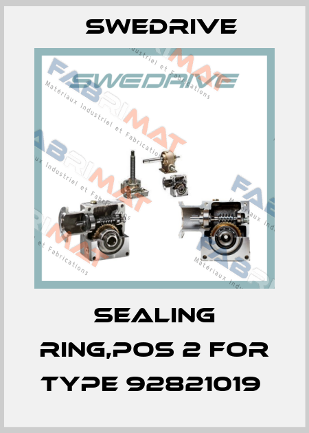 Sealing ring,pos 2 for type 92821019  Swedrive