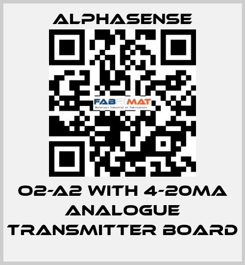 O2-A2 with 4-20mA analogue transmitter board Alphasense