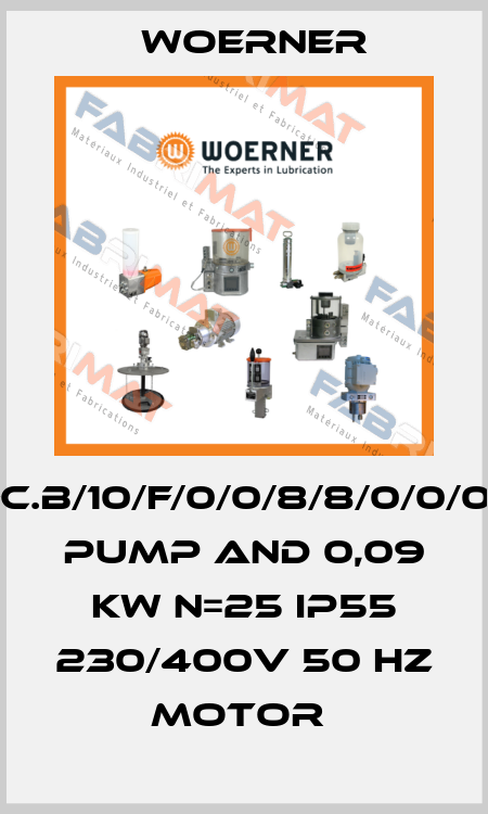 GMA-C.B/10/F/0/0/8/8/0/0/0/0/25 PUMP and 0,09 kW n=25 IP55 230/400V 50 Hz MOTOR  Woerner