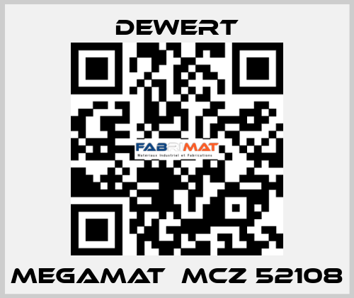 MEGAMAT  MCZ 52108 DEWERT