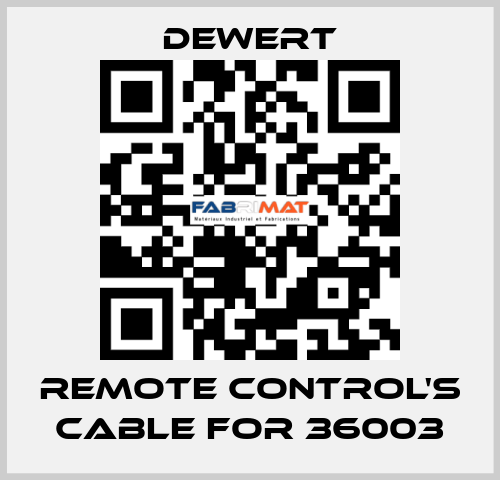 remote control's cable for 36003 DEWERT