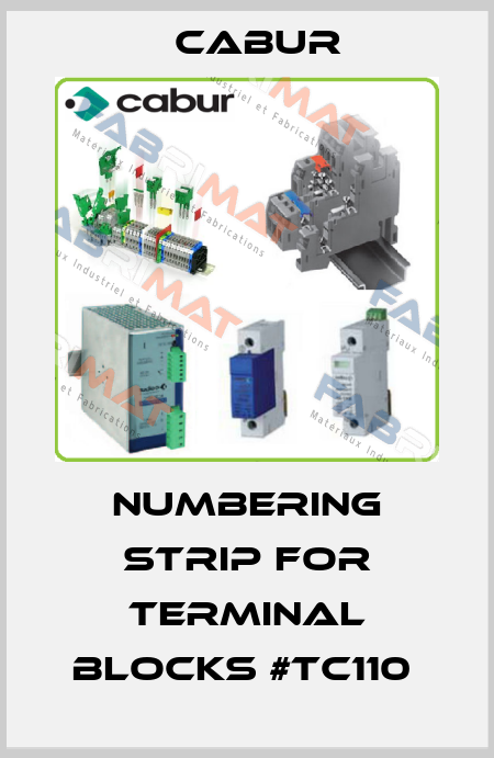 Numbering strip for terminal blocks #TC110  Cabur