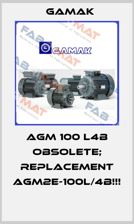 AGM 100 L4B OBSOLETE; REPLACEMENT AGM2E-100L/4b!!!  Gamak