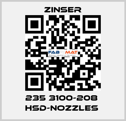 235 3100-208  HSD-nozzles  Zinser