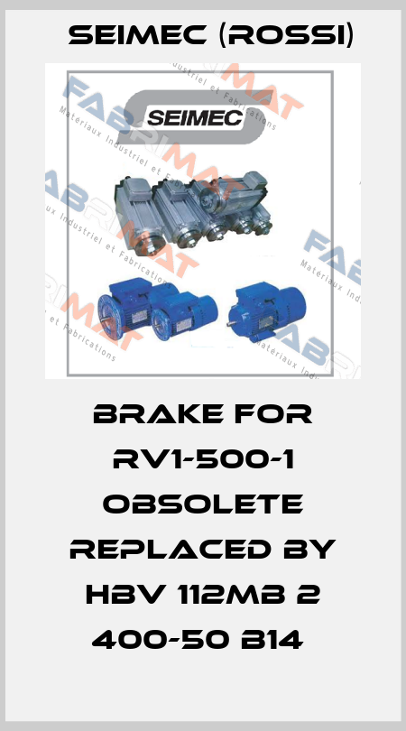Brake for RV1-500-1 obsolete replaced by HBV 112MB 2 400-50 B14  Seimec (Rossi)