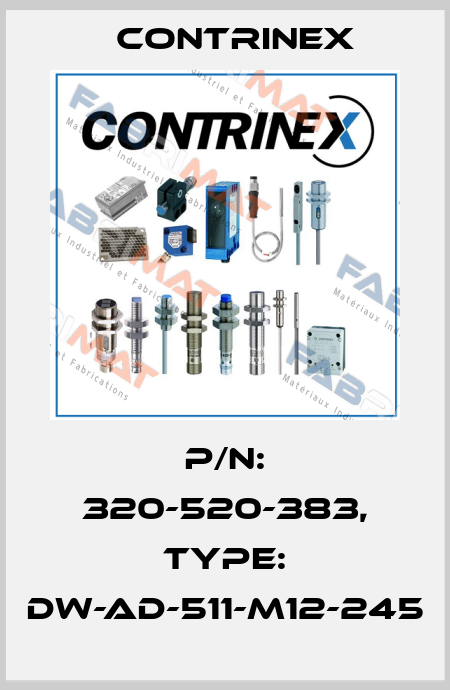 p/n: 320-520-383, Type: DW-AD-511-M12-245 Contrinex