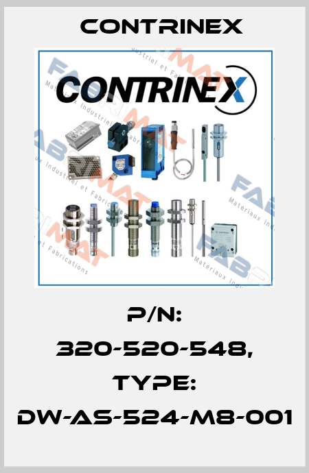 p/n: 320-520-548, Type: DW-AS-524-M8-001 Contrinex