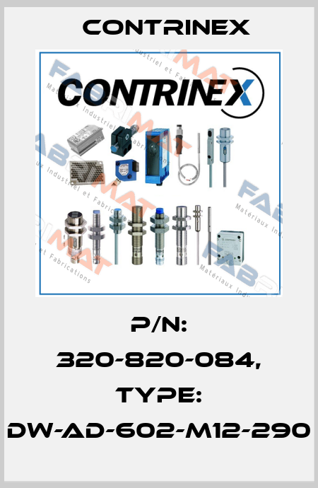 p/n: 320-820-084, Type: DW-AD-602-M12-290 Contrinex