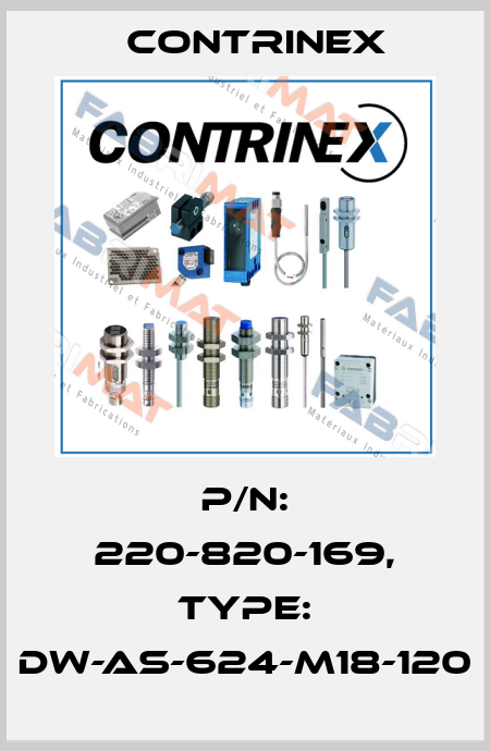 p/n: 220-820-169, Type: DW-AS-624-M18-120 Contrinex