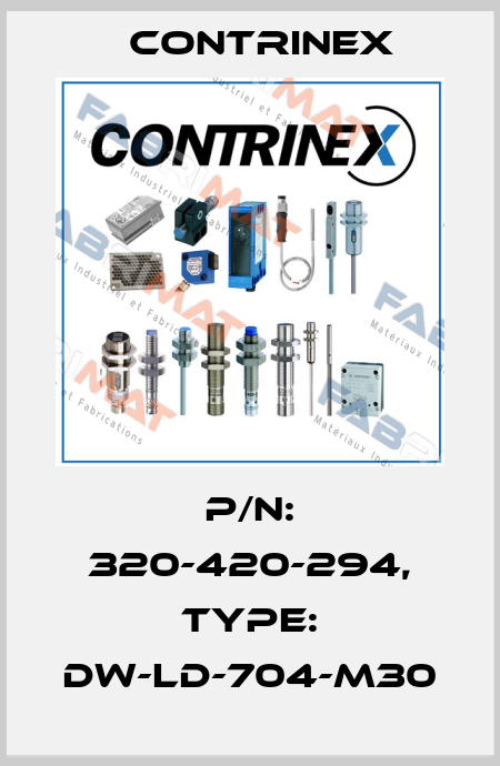 p/n: 320-420-294, Type: DW-LD-704-M30 Contrinex