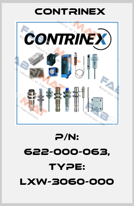 p/n: 622-000-063, Type: LXW-3060-000 Contrinex