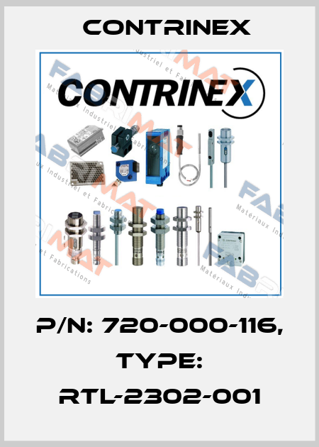 p/n: 720-000-116, Type: RTL-2302-001 Contrinex