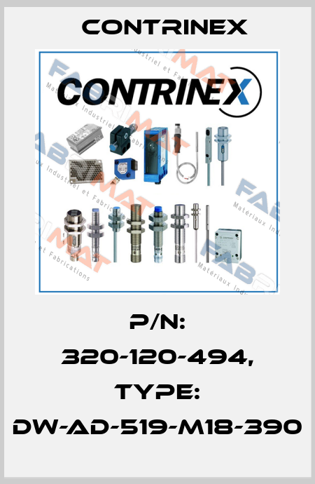p/n: 320-120-494, Type: DW-AD-519-M18-390 Contrinex