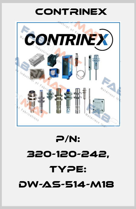 P/N: 320-120-242, Type: DW-AS-514-M18  Contrinex