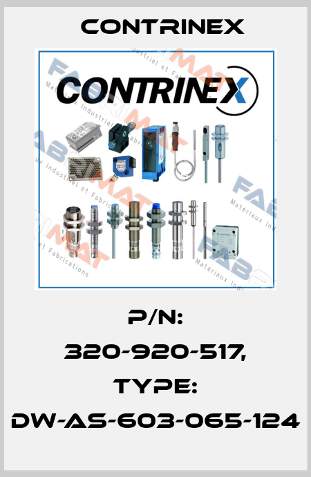 p/n: 320-920-517, Type: DW-AS-603-065-124 Contrinex