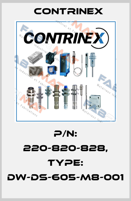 p/n: 220-820-828, Type: DW-DS-605-M8-001 Contrinex