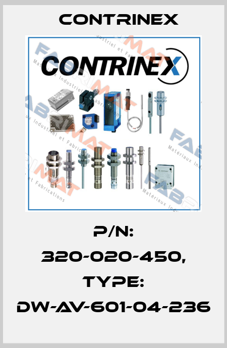 p/n: 320-020-450, Type: DW-AV-601-04-236 Contrinex