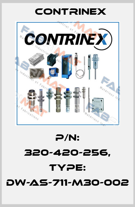 p/n: 320-420-256, Type: DW-AS-711-M30-002 Contrinex
