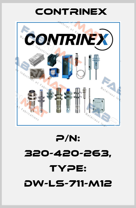 p/n: 320-420-263, Type: DW-LS-711-M12 Contrinex